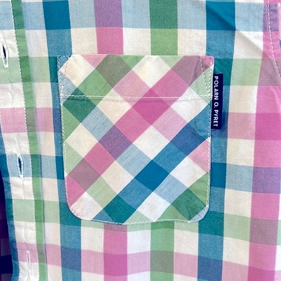 Polarn O. Pyret Boy's Plaid Button Down Shirt 6-8 years - Picture 2 of 8